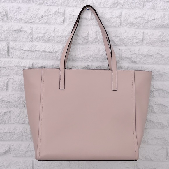 NWOT Kate Spade Greyish Pink Blush Nude ‘Lalena’ Large Pocket Leather Tote Bag - Picture 3 of 9